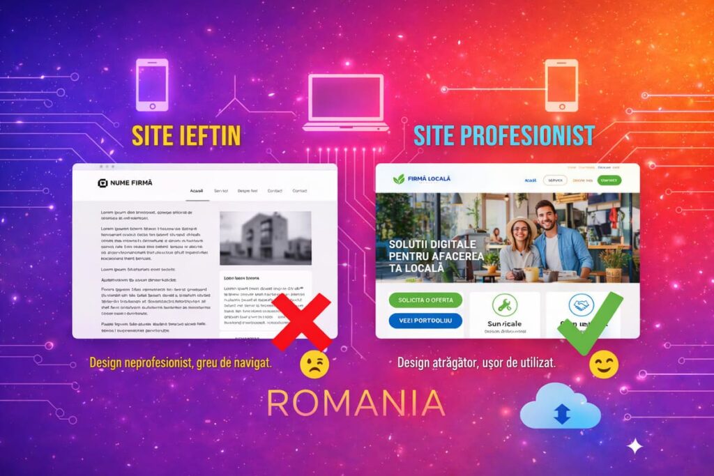 Sait ieftin în România ,Diferență între site ieftin și site profesionist